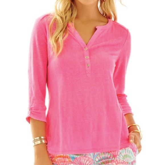 Lilly Pulitzer Tops - Lilly Pulitzer Mindy Tunic Flamingo Pink